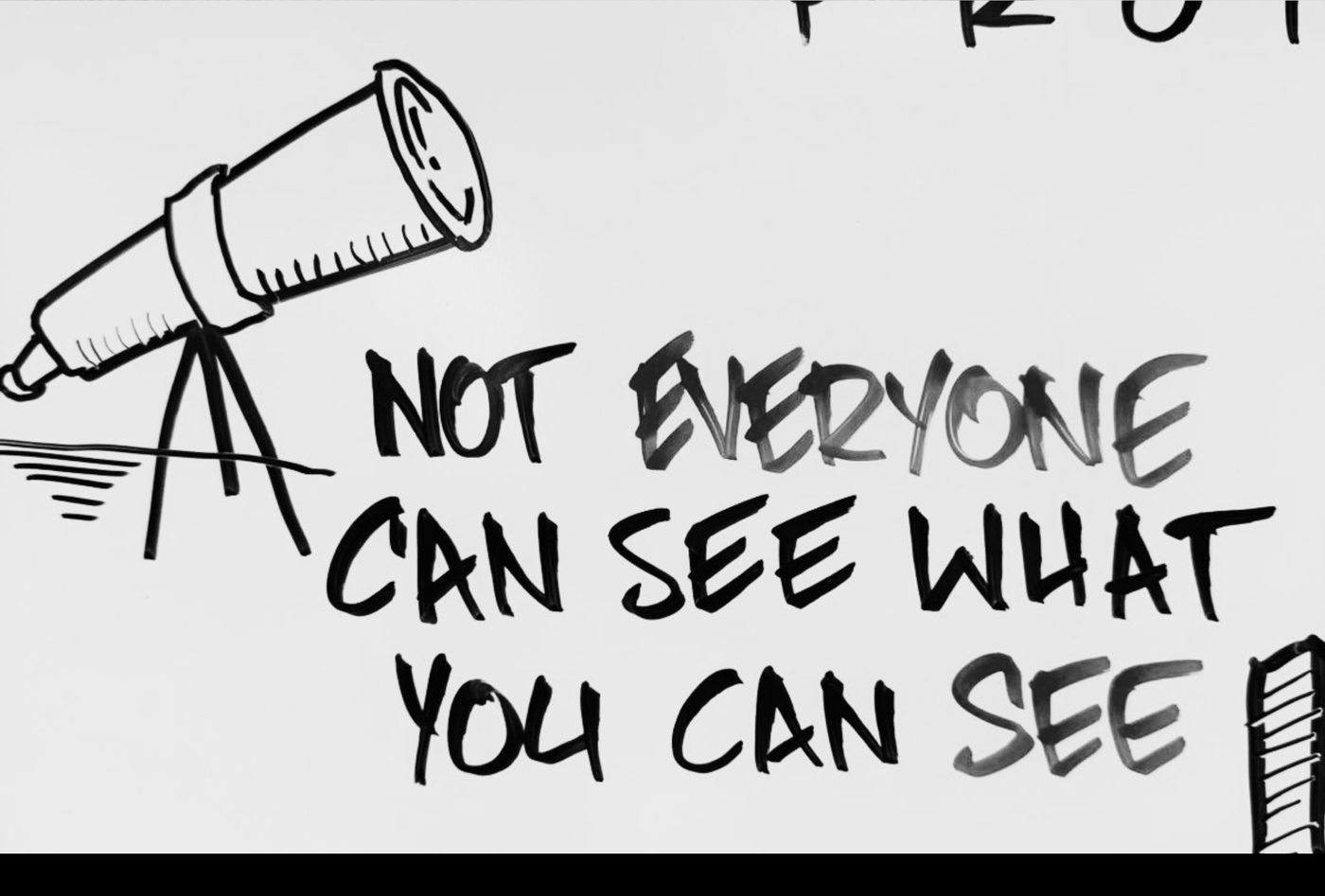 Whiteboard illustration about perspective in culture work